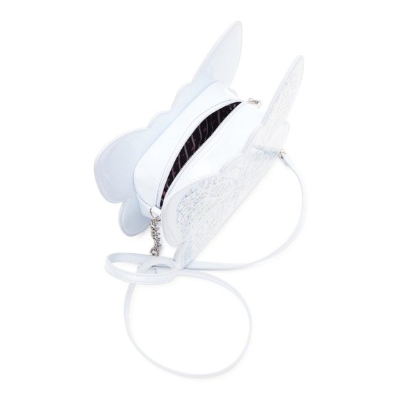 Betsey Johnson Kitsch Butterfly Medium Crossbody Bag Baby Blue Crystals - Picture 7 of 14